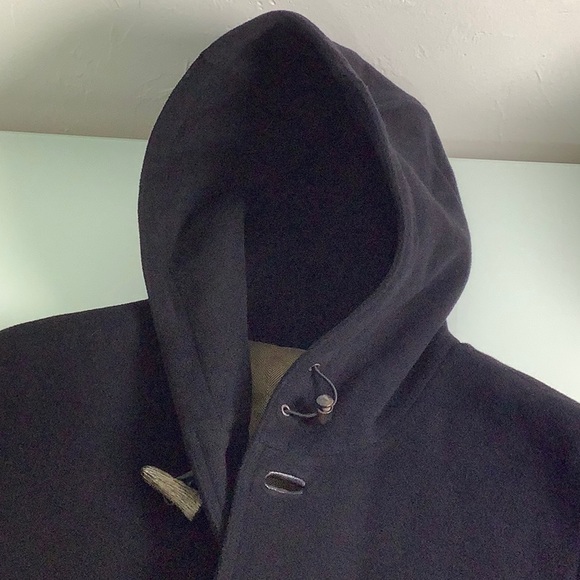Cole Haan Country Hooded Cashmere Wool blend Black Coat men size Medium EUC - Picture 14 of 16